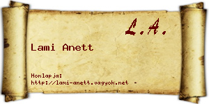 Lami Anett névjegykártya