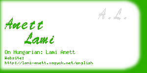 anett lami business card